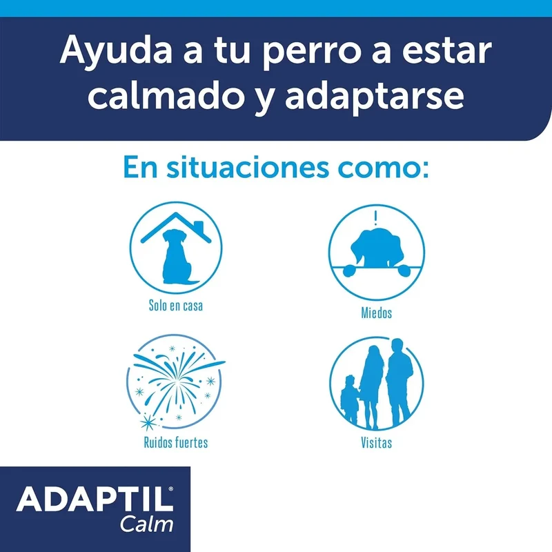 ADAPTIL Calm - anti-stress para cães (medos, ruídos fortes) - uso só em casa - Difusor + Recarga 48 ml
