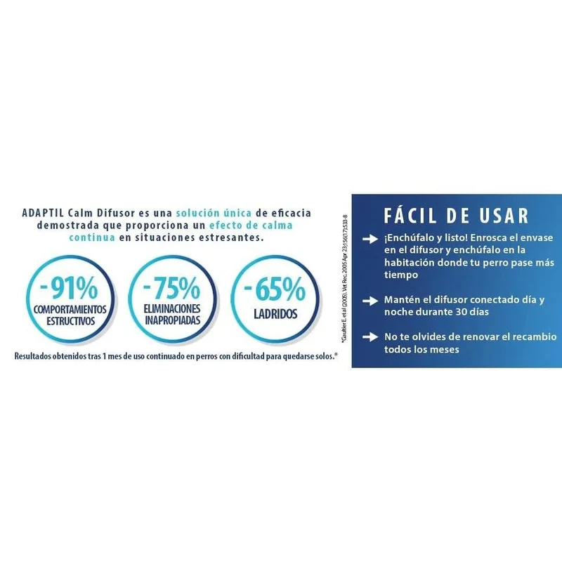 ADAPTIL Calm - anti-stress para cães (medos, ruídos fortes) - uso só em casa - Difusor + Recarga 48 ml