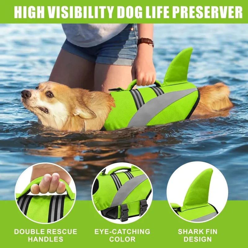 Colete salva-vidas para cães, com alta flutuabilidade