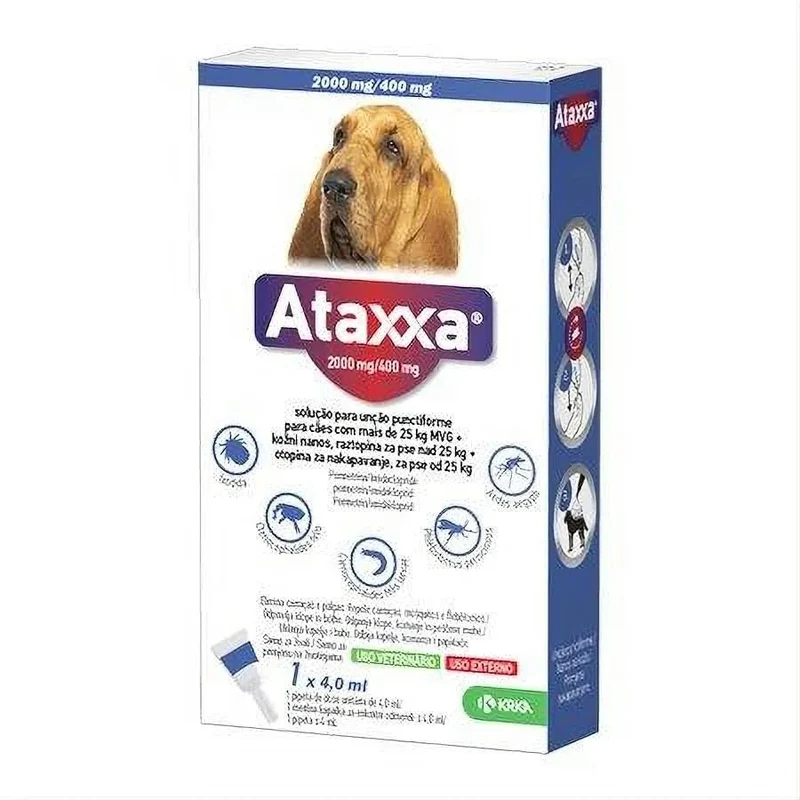 ATAXXA 2000/400mg Pipeta Antiparasitária para Cães 25-40kg | Anti-Pulgas e Carraças