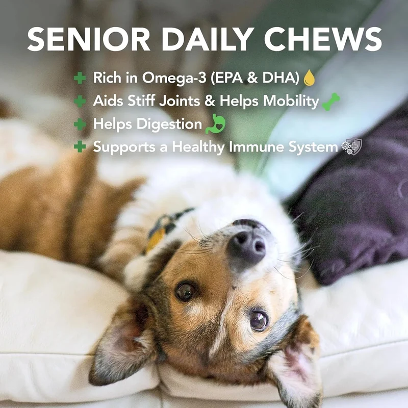 Daily Soft Chews - Suplementos para cães idosos, cães adultos ou cachorrinhos