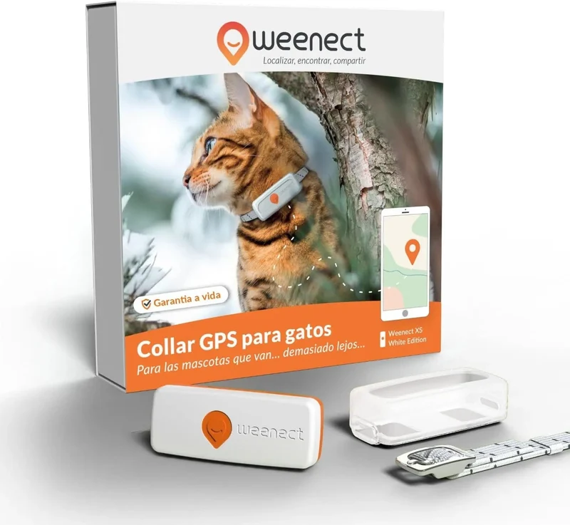 Novo GPS para gatos | Cat XS | mini rastreador GPS em tempo real | o menor do mercado | subscrição | coleira incluída