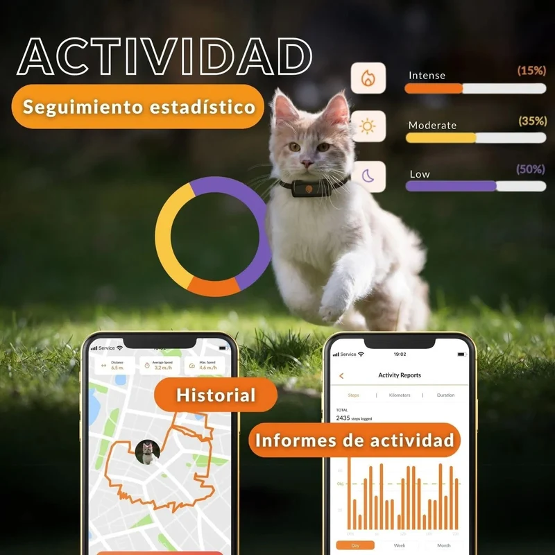 Novo GPS para gatos | Cat XS | mini rastreador GPS em tempo real | o menor do mercado | subscrição | coleira incluída