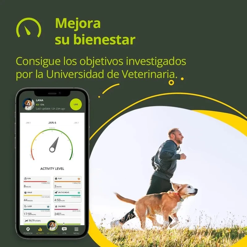 Nova Coleira GPS para Cães e Gatos - Seguimento de atividade, 38 gramas, à Prova de água, bateria de 10 dias