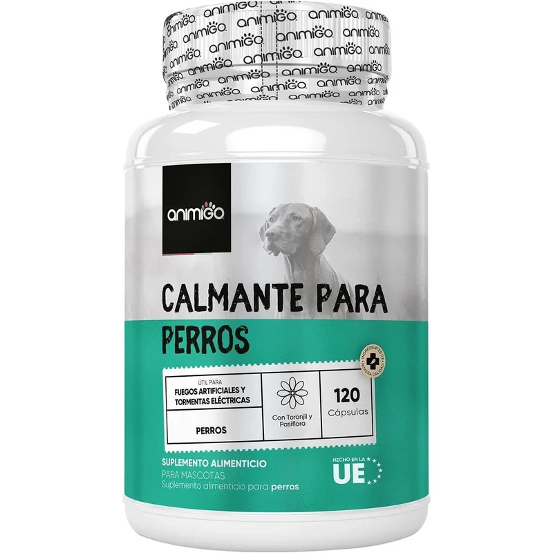 Calmante para cães - 120 cápsulas anti-stress, sem sabor - tranquilizante natural, para cães e cachorros, com vitamina B1 e magnésio relaxante e alívio para a ansiedade
