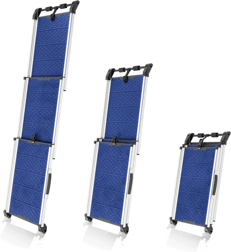 Rampa para Cães para Acesso a Carros - Rampa telescópica Extensivel para Cães Grandes - Estável, Antideslizante, 90 kg de Capacidade - Clip de fixação