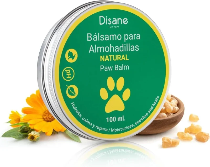 Bálsamo para as Almofadas das Patas, para cão, natural 100 ml, para almofadas secas, irritadas e queimadas, hidrata e repara