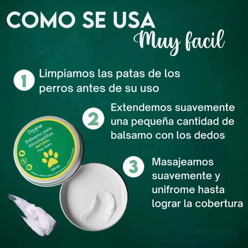 Bálsamo para as Almofadas das Patas, para cão, natural 100 ml, para almofadas secas, irritadas e queimadas, hidrata e repara