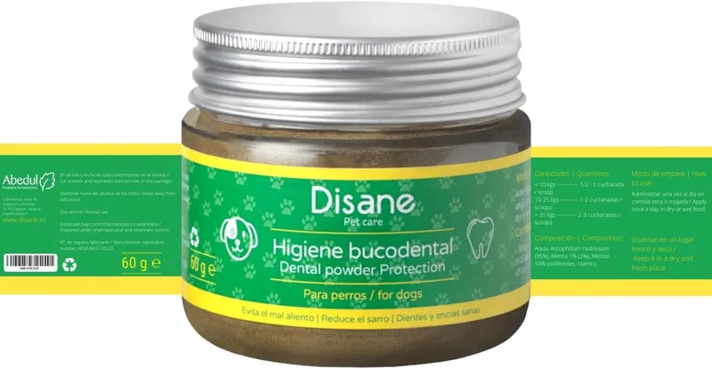 Pack Higiene bocal para cães | Spray bocal e pó de higiene bocal | evita o mau hálito | combate o tártaro | protege dentes e gengivas