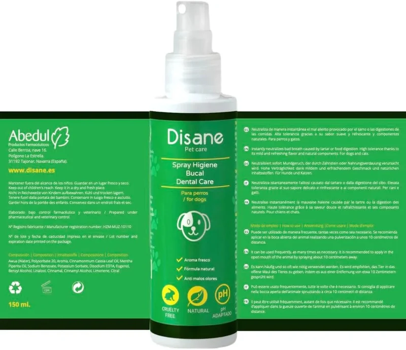 Pack Higiene bocal para cães | Spray bocal e pó de higiene bocal | evita o mau hálito | combate o tártaro | protege dentes e gengivas