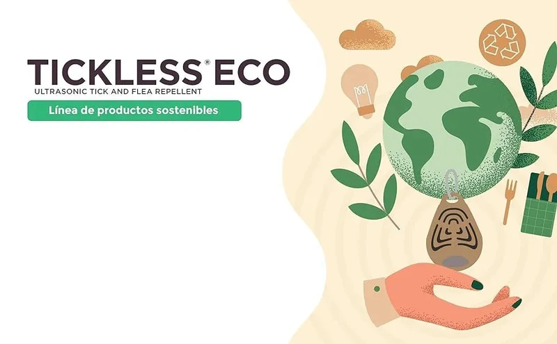 Tickless EcoPet - Repelente Ultrasónico de Carraças e Pulgas - para cães, natural, biodegradável e livre de produtos químicos - Castanho