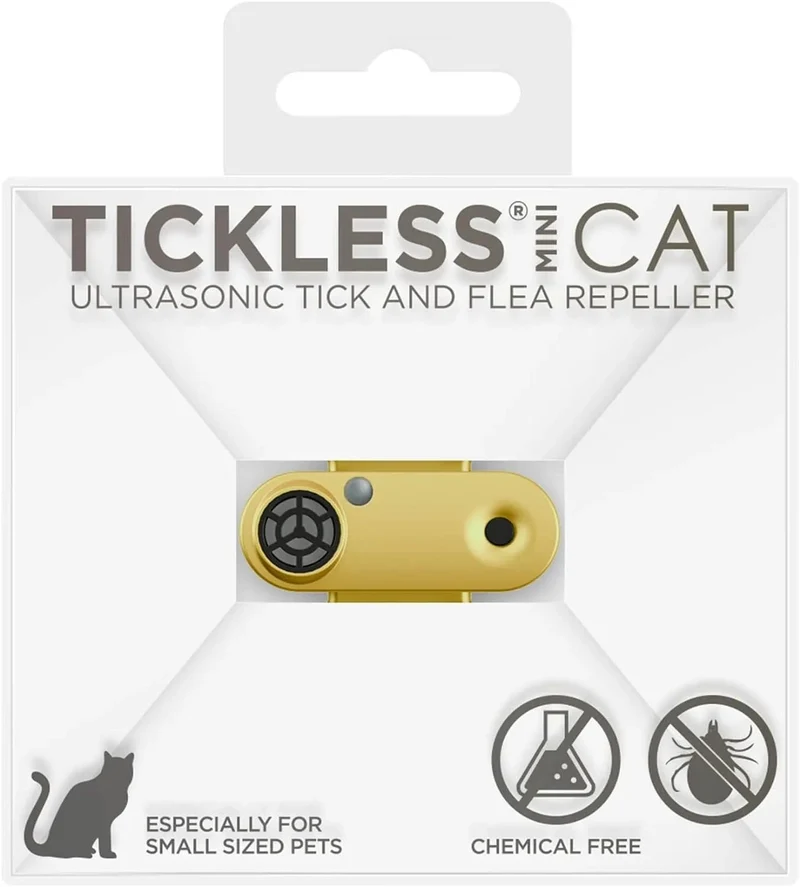 Tickless Cat Gold - Repelente Ultrasónico de Carraças e Pulgas - Para Gatos - Recarregável