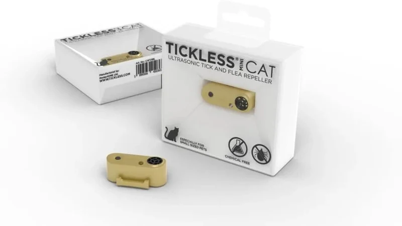Tickless Cat Gold - Repelente Ultrasónico de Carraças e Pulgas - Para Gatos - Recarregável