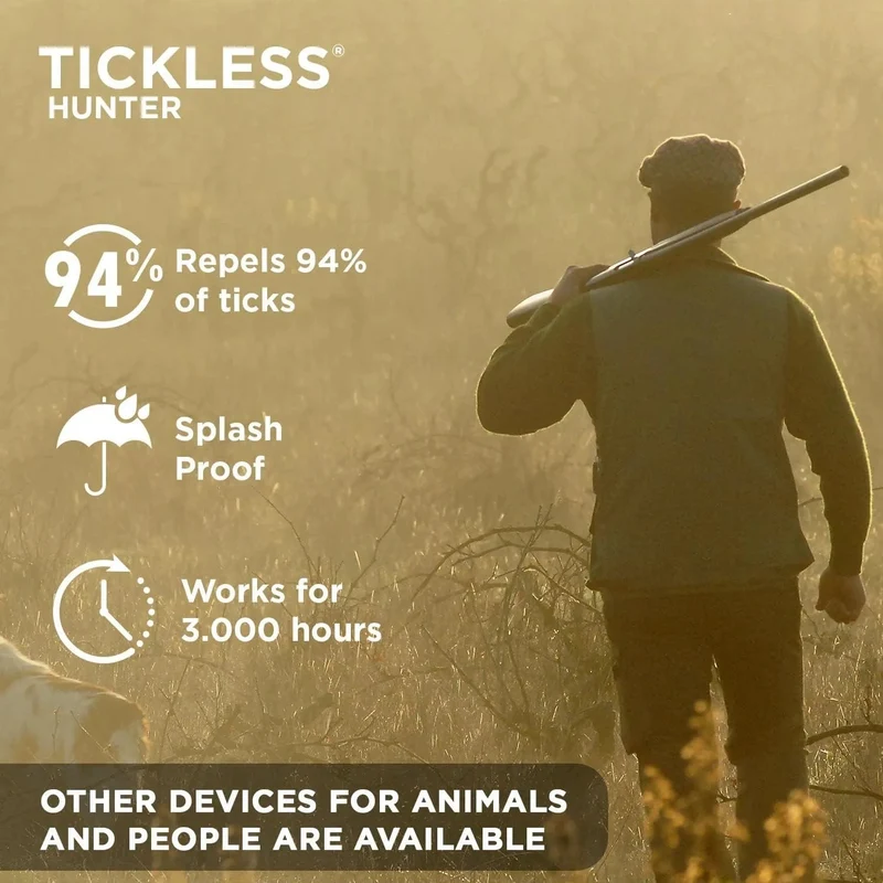 Tickless Hunter - Repelente Ultrasónico de Carraças e Pulgas - Ideal para Caçadores