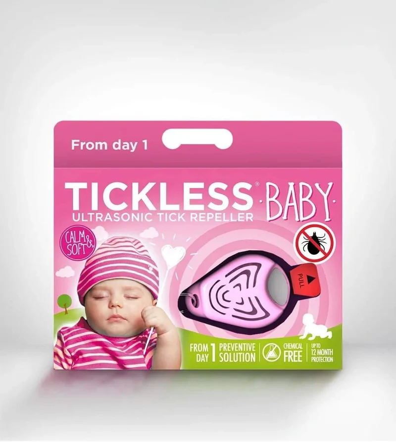 Tickless Baby - Repelente ultrasónico de carraças e de pulgas para Bébés e Crianças - Sem produtos químicos ou tóxicos - até 12 meses de atuação