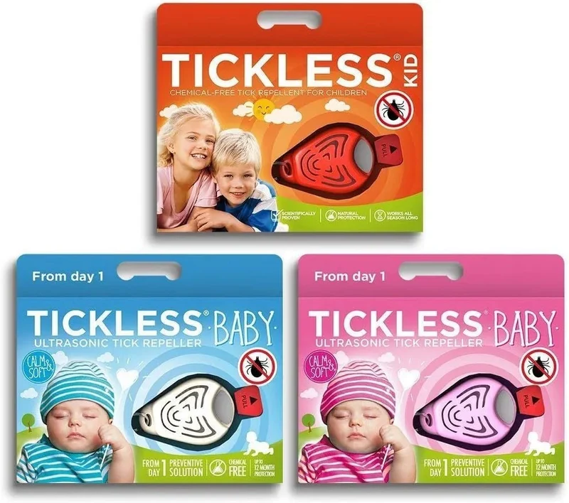 Tickless Baby - Repelente ultrasónico de carraças e de pulgas para Bébés e Crianças - Sem produtos químicos ou tóxicos - até 12 meses de atuação