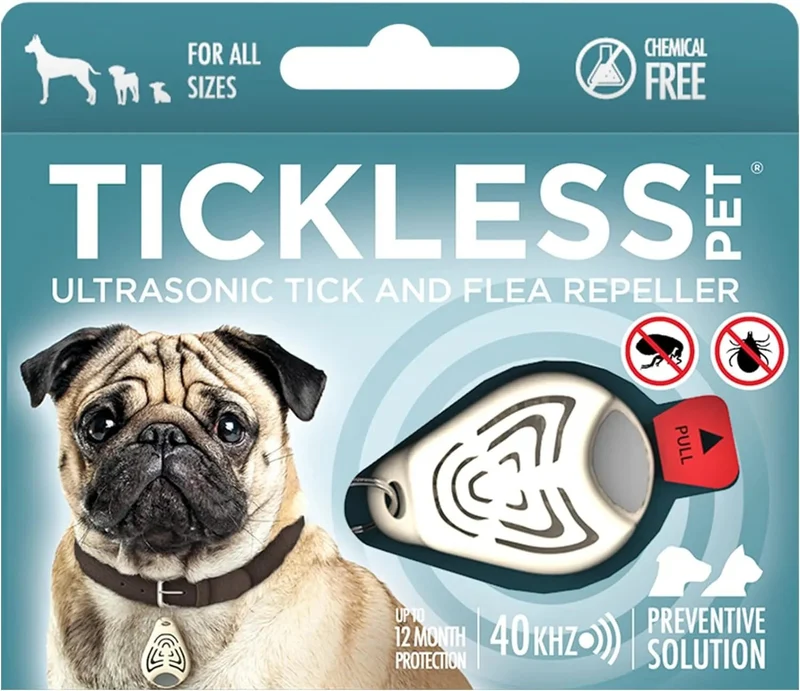 Tickless Repelente Ultrasónico de Pulgas e Carraças - até 12 meses de proteção sem produtos tóxicos - Côr Beige