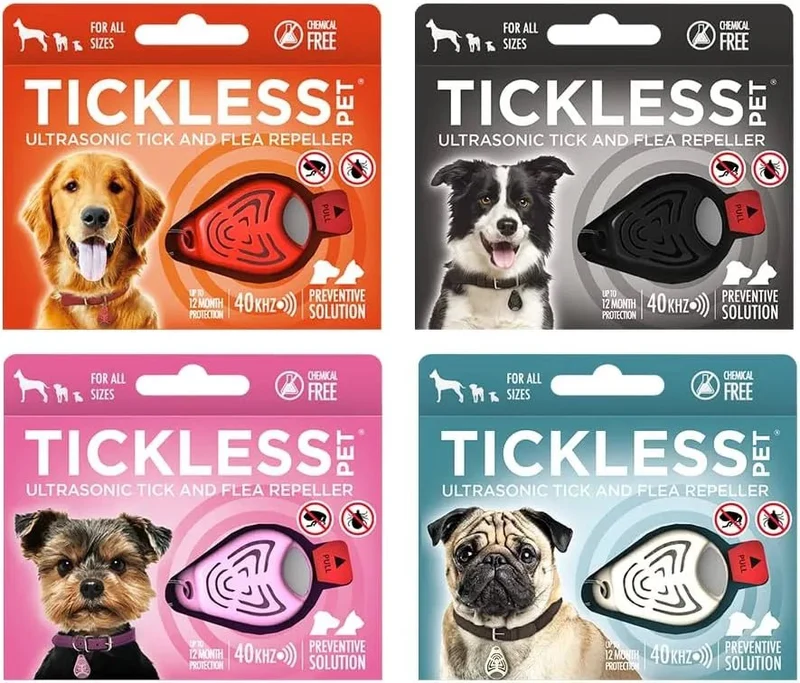 Tickless Repelente Ultrasónico de Pulgas e Carraças - até 12 meses de proteção sem produtos tóxicos - Côr Beige