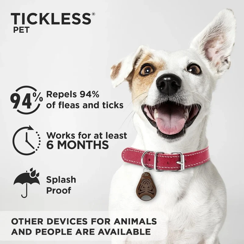Tickless Repelente Ultrasónico de Pulgas e Carraças - até 12 meses de proteção sem produtos tóxicos - Côr Beige