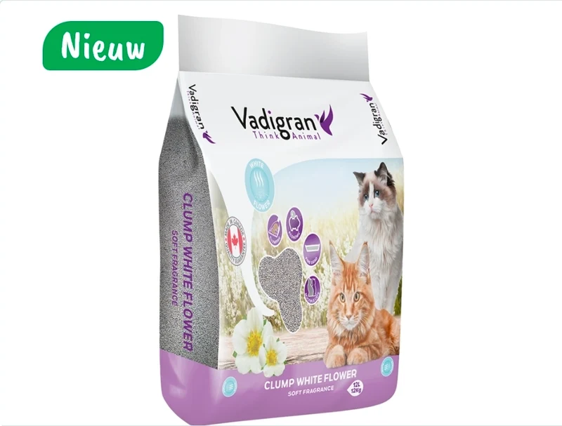 NEU Katzenstreu Bentonit Weiße Blüte 12 kg-12L