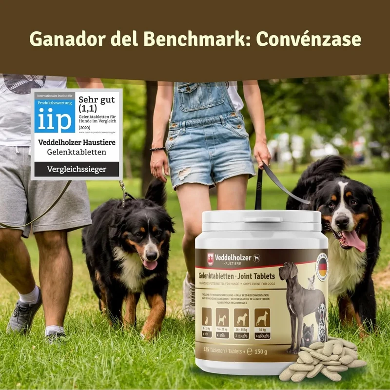 Comprimido condroprotetor para as articulações de cães com MSM, harpagófito, glucosamina, colagénio para fortalecer os ossos (125 cápsulas com hialurão e ômega3)