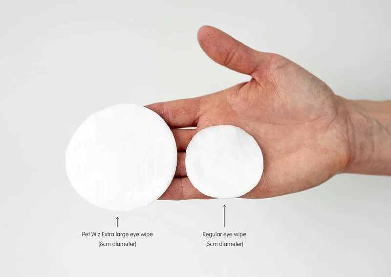 Toalhetes de olhos com aloé vera para limpar cães e gatos, extra grandes