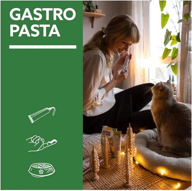 GimCat EXPERT LINE Gastro intestinal, pasta funcional para gatos - proteção do sistema digestivo, favorece a saúde intestinal, tem um efeito prebiótico - 1 tubo (1 x 50 g)