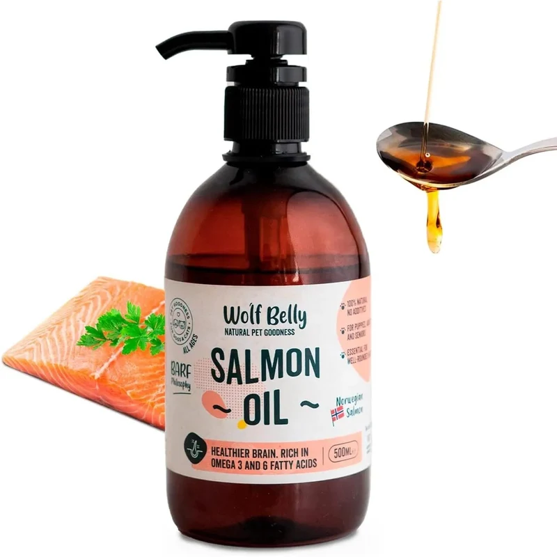Wolf Belly Cápsulas óleo de peixe para cães e gatos, 100% natural (60 cápsulas) Ômega 3 cães, anti-inflamatório para cães, pele mais saudável e brilhante, óleo de sardinhas para gatos