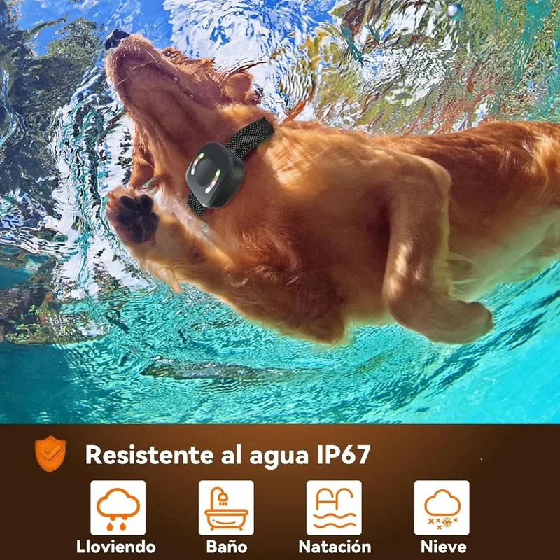 Coleira treino cães, alcance remoto de 2500 m com bloqueio de segurança, 4 modos de treino luz LED/som/vibração/forte vibração, resistente à água e recarregável