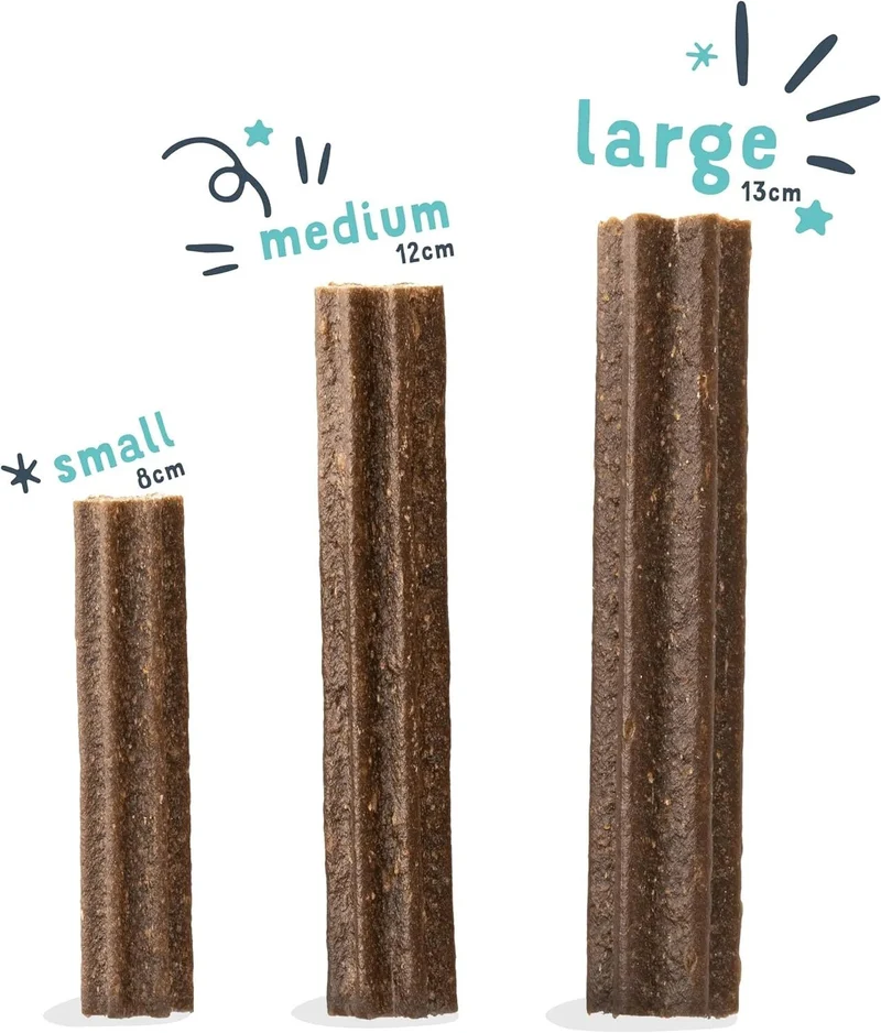 Edgard & Cooper Dental Stick para cães de Raças médias - 56 barras para a higiene oral - prémios naturais sem cereais - 7 Sticks x 8 embalagens - Eucalipto e maçã, higiene oral, baixo em calorias, hálito fresco