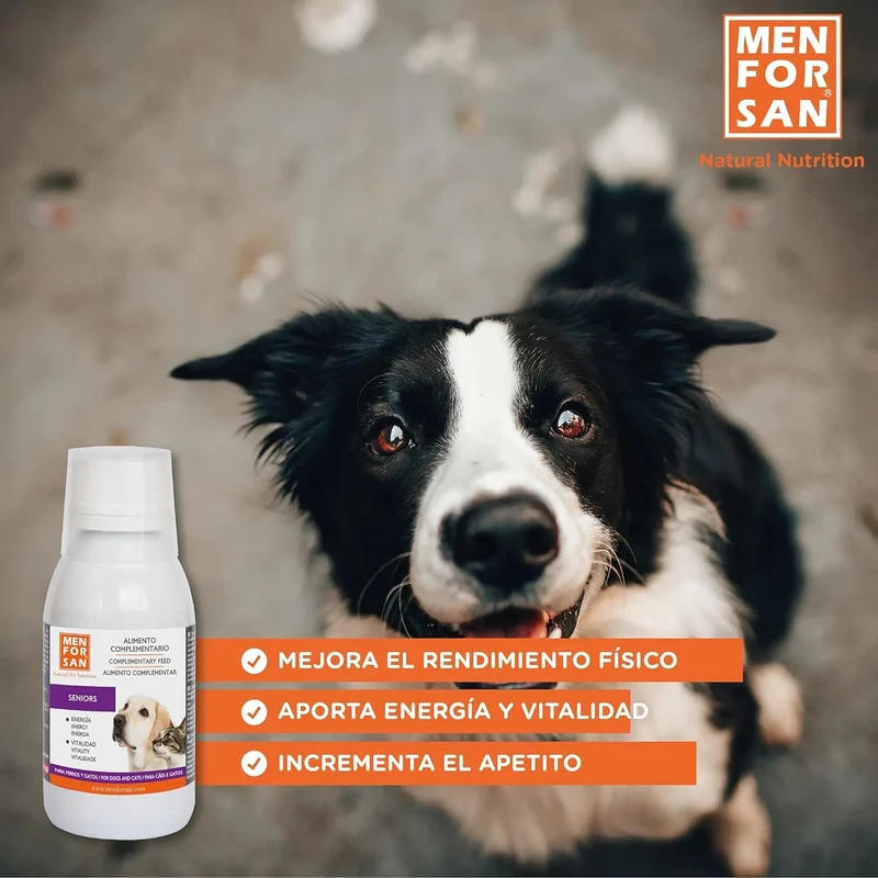 MENFORSAN SENIOR Suplemento nutricional líquido para cães e gatos sênior | Melhora o desempenho físico, traz vitalidade | Aumenta o apetite | 120 ml
