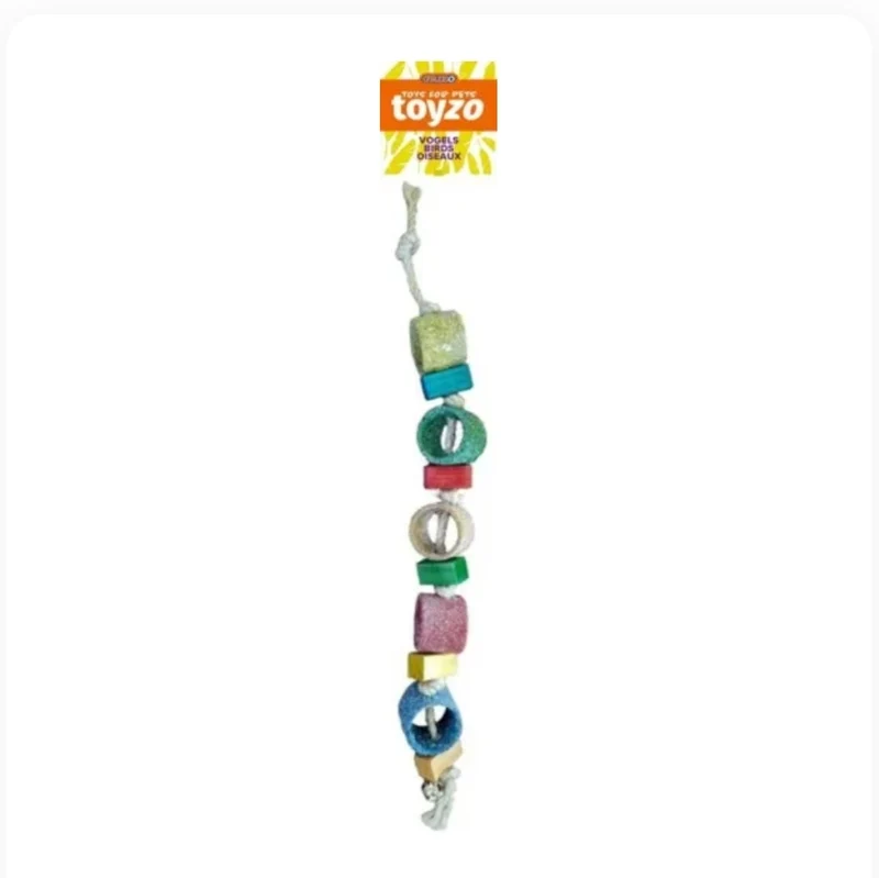 Spielzeug - Block mit Scheibe für Papagei 44cm - BT3002