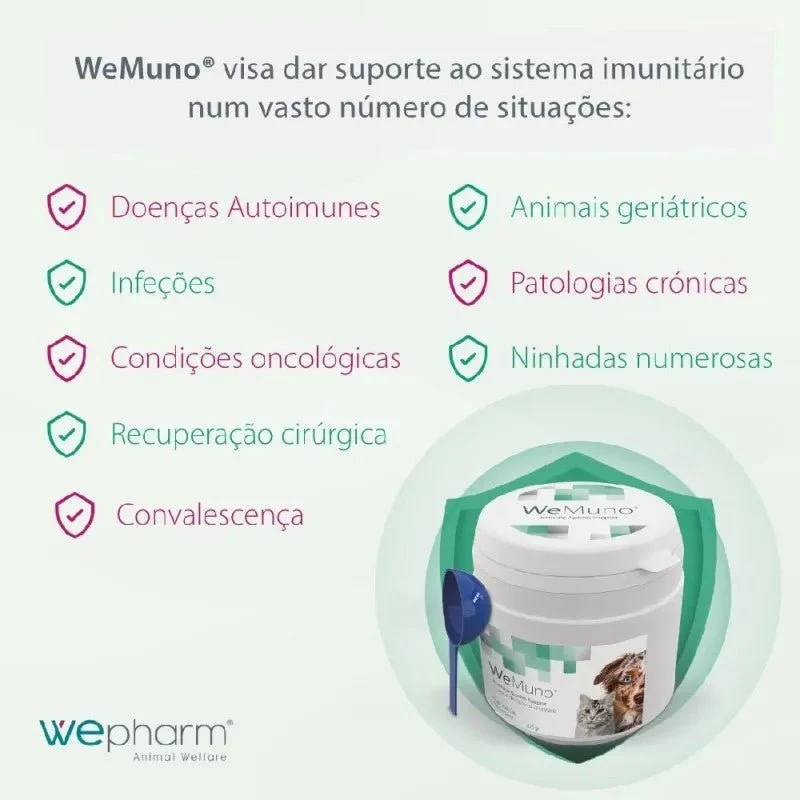WeMuno Suporte do Sistema Imunitário em Cães e Gatos