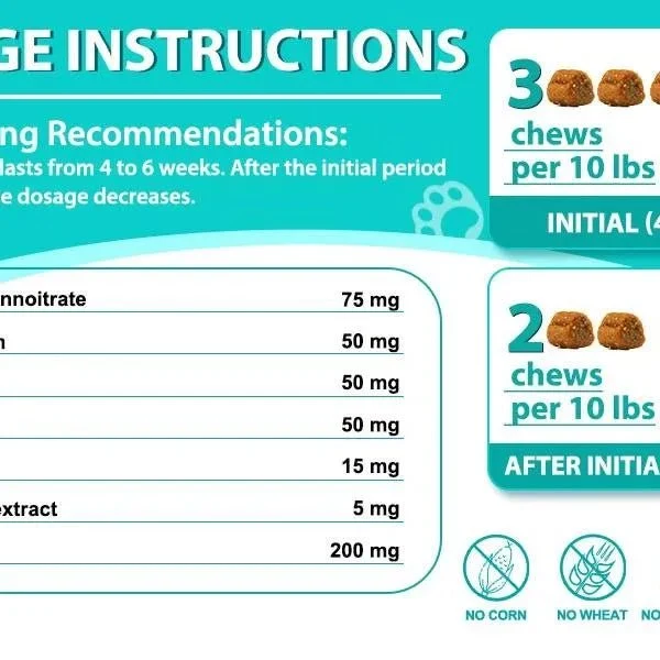 Calmante Mastigável para gatos, macios e puros, para a ansiedade, alívio do stress, sabor de frango (200 gr, 200 comprimidos)