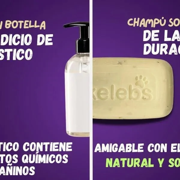Kelebs Anticomichão | champô sólido para cães, para pele sensível e dermatite | anti-comichão com óleo de lavanda calmante, conjunto de 3 barras, sabão natural BIO e vegano
