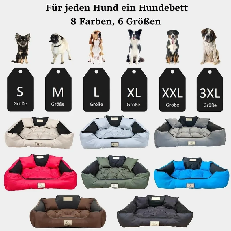 KING DOG BED - Camas de Luxo para Cães, Personalizáveis com nome do Cão, Impermeáveis