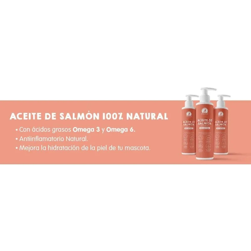 Óleo de salmão para cães e gatos - anti-inflamatório, ômega 3 e 6, pele saudável e pelo brilhante, vitaminas e cálcio, 100% natural
