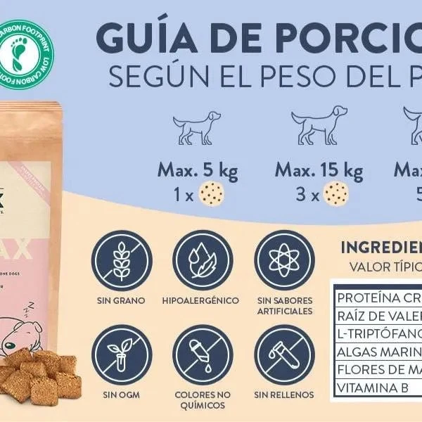 Hello Jack Relax Suplemento diário para cães - tranquilizante mastigáveis para cães e cachorros, para aliviar o stress e o equilíbrio emocional - sabor de manteiga de amendoim