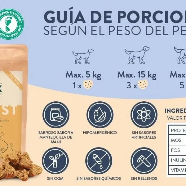 Hello Jack Digest Suplemento para cães - Guloseimas mastigáveis para cães para digestão, saúde intestinal e consistência das fezes - sabor de manteiga de amendoim