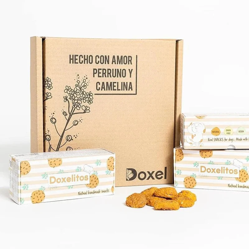 Doxel Supplements - Snacks para cães 100% naturais | Doxelitos | Cães de todas as raças e idades, fácil digestão, hipoalergénico e Grain Free | 3 caixas de oxelitos 25 unidades / caixa