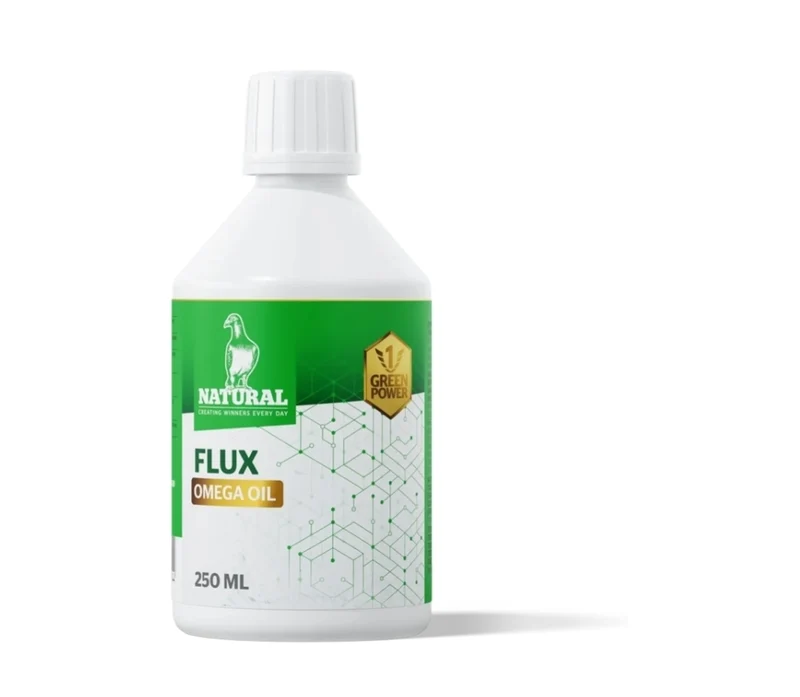 Green Power, „Flux Omega Oil“ 250 ml, „Omega-3, Federn, essentielle Vitamine“ – Natürlich