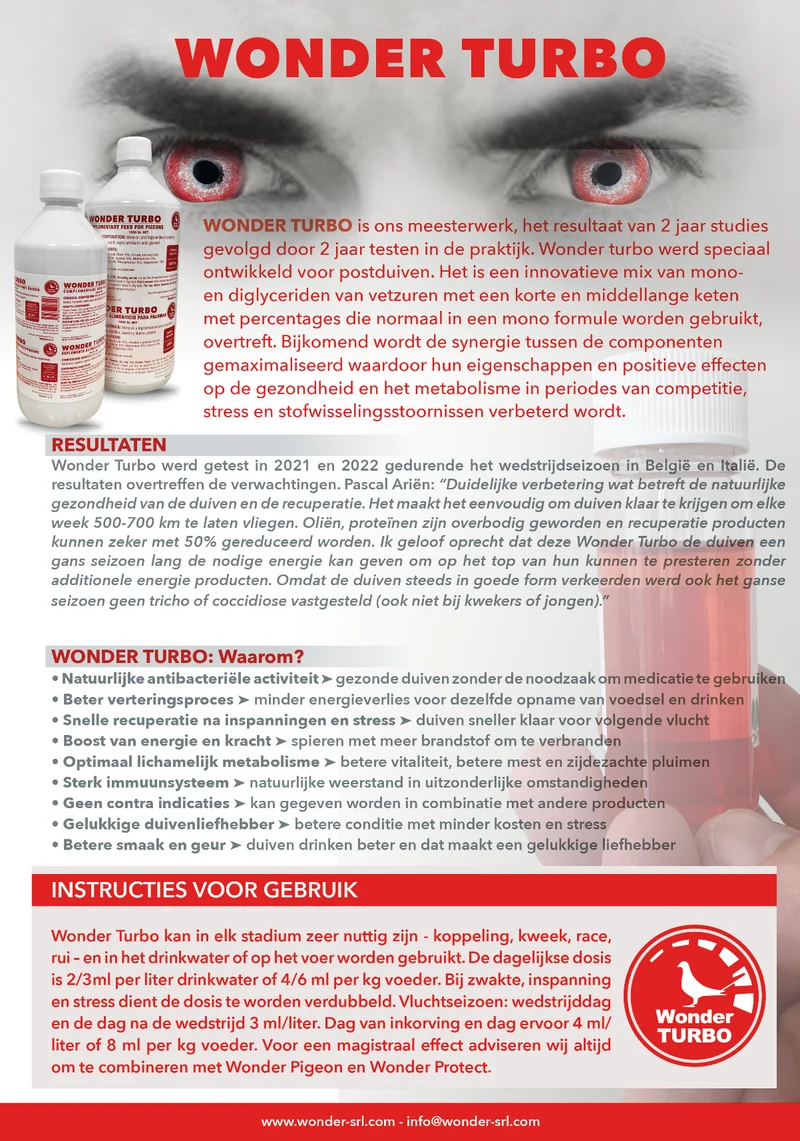 Wonder Turbo 1L (Verbesserte Verdauung, Darmgesundheit und ...) - Wonder Pigeon