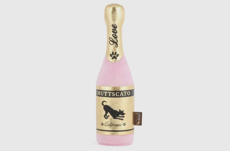 Hundespielzeug Sektflasche sprudelnd