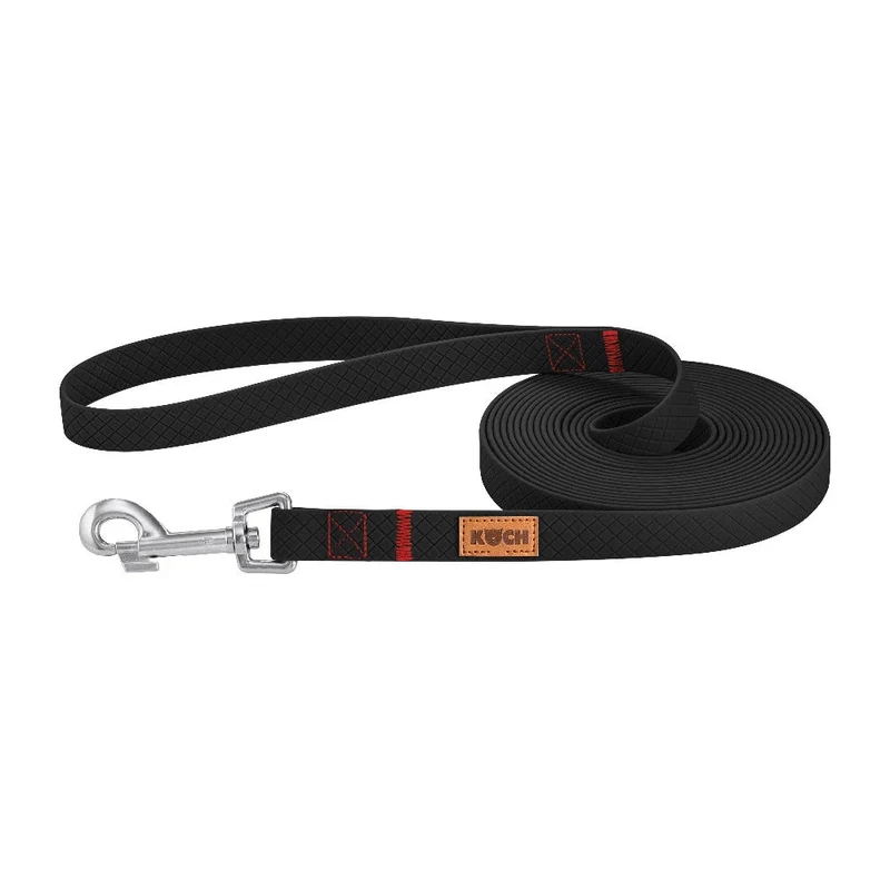 Schleppleine wasserfest schwarz mit Handschlaufe, PVC