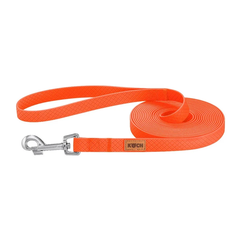 Schleppleine wasserfest neonorange reflektierend ohne Handschlaufe, PVC