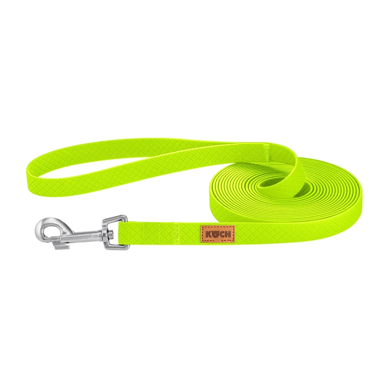 Schleppleine wasserfest neongrün mit Handschlaufe, PVC