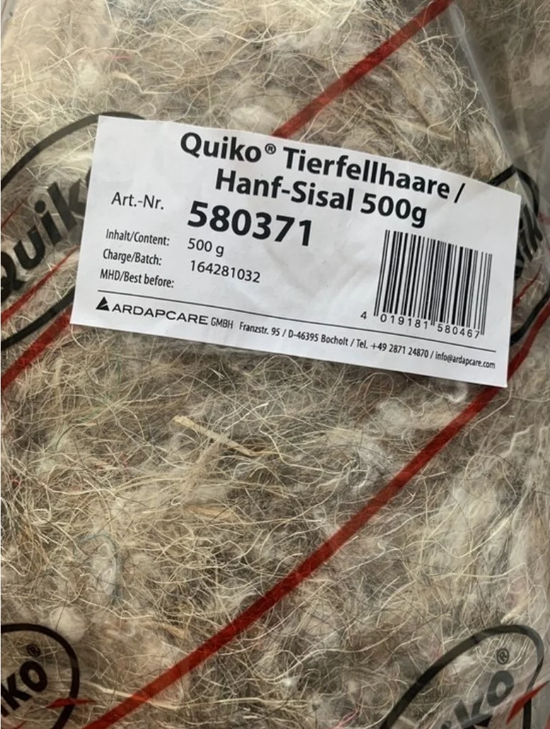 Quiko Tierhaar-Hanf-Sisel – Nestmaterial 500 Gramm