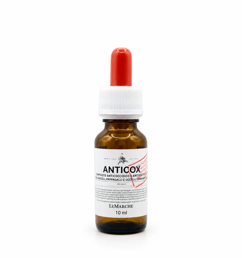 Anticox 10 ml (10 ml) – Kokzidiose – Gegen Pigmentflecken ⚫️ – Megabakterien – Pilze – Keimfreies Wasser – Einzigartig
