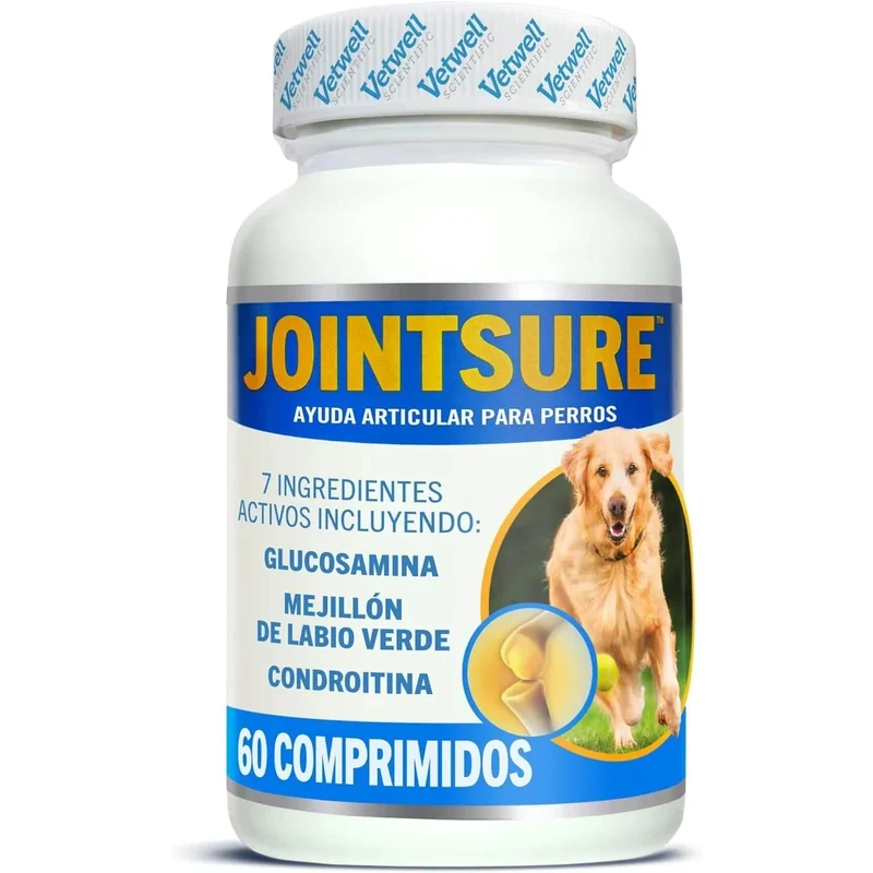 JOINTSURE Condroprotetor cães I com grande concentração de mexilhão lábios verdes, glucosamina e condroitina natural I suplemento anti-inflamatório para articulações I 60 I 120 I 300 comprimidos