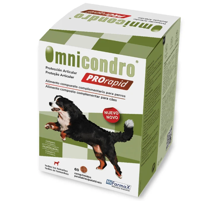 Omnicondro PROrapid 60 Comprimidos | Condroprotetor Avançado para Cães